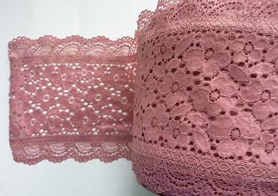 Stretch Lace 'Luxury' nr 189/17cm (10 m), Old Pink